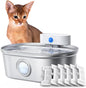uahpet Wireless Cat Water Fountain Stainless Steel Pro, External Pump Battery by uahpet