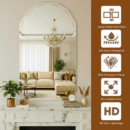 Suidia Bathroom Mirror, Frameless Bathroom Mirror - Image 5
