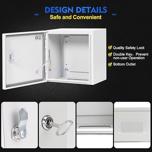 Outdoor Electrical Box, Steel Junction Box 24X16X10'', NEMA 4X Electrical - Image 4