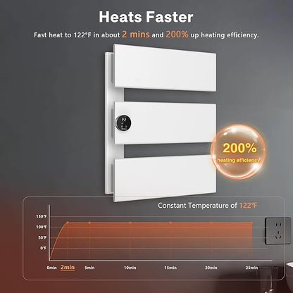 K&KALONZO Electric Towel Warmer, 18.35" W x 22.8" H Wall-Mounted Towel Heater - Image 2
