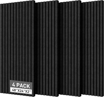 HWLIYUTAI Acoustic Foam Panels, 4 Pack Soundproof Foam Wall Panels High Density by HWLIYUTAI