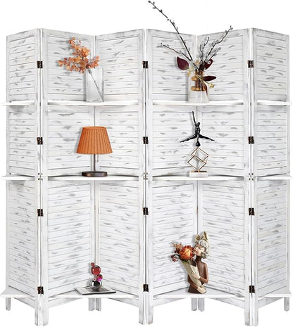 Bonnlo 6 Panels Wood Room Divider by Bonnlo