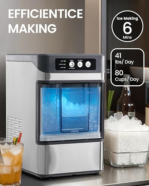 Nugget Ice Maker Countertop, Chewable Pellet Ice Machine, Portable Ice Machine - Image 2