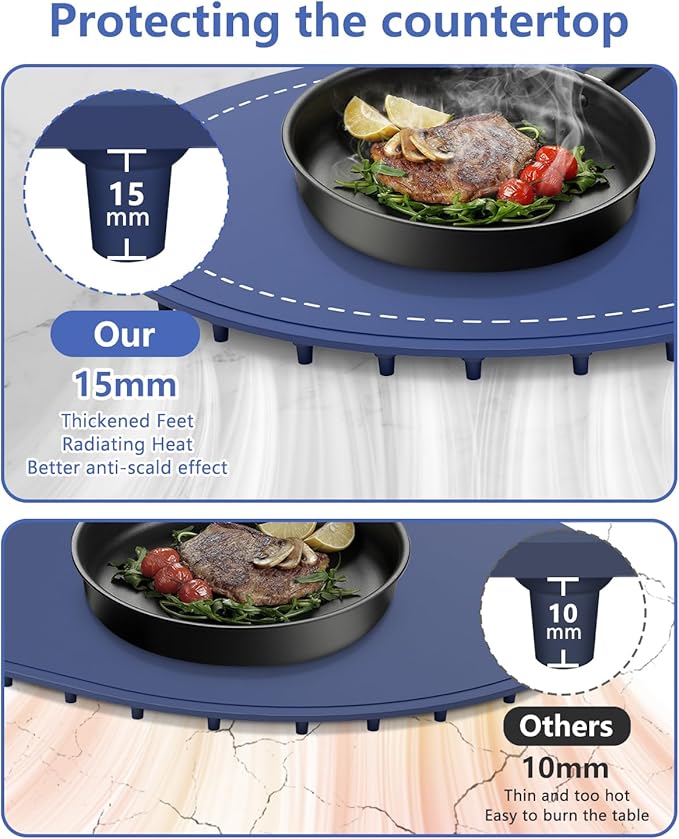 Warming Mat for Food with Adjustable Temperature Timer, 10S Fast Heating - Image 4