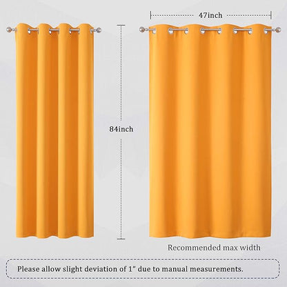 Dualife Marigold Blackout Curtain Panels/Drapes - Image 6