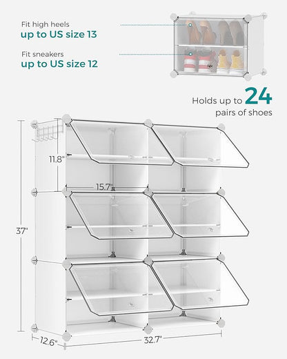SONGMICS Shoe Rack Organizer, 6-Tier Shoe Storage Cabinet - Image 3