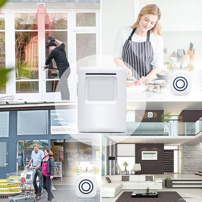 Wireless Driveway Alarm Door Chimes, Business Smart Infrared Visitor Doorbell - Image 5