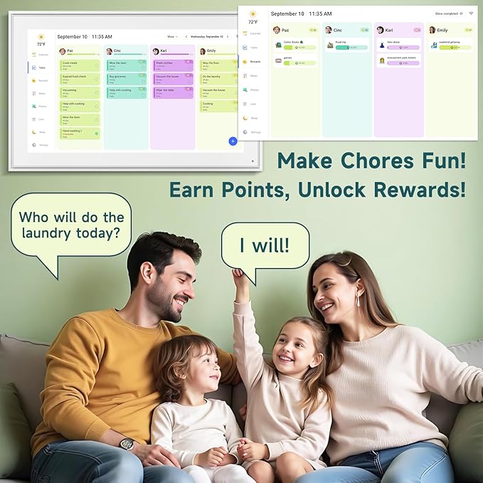 21.5 Inch Smart Digital Calendar – Electronic Chore Chart & Planner - Image 3