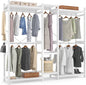 Homykic Bamboo Closet System Clothes Rack, Large Freestanding Garment Rack by Homykic
