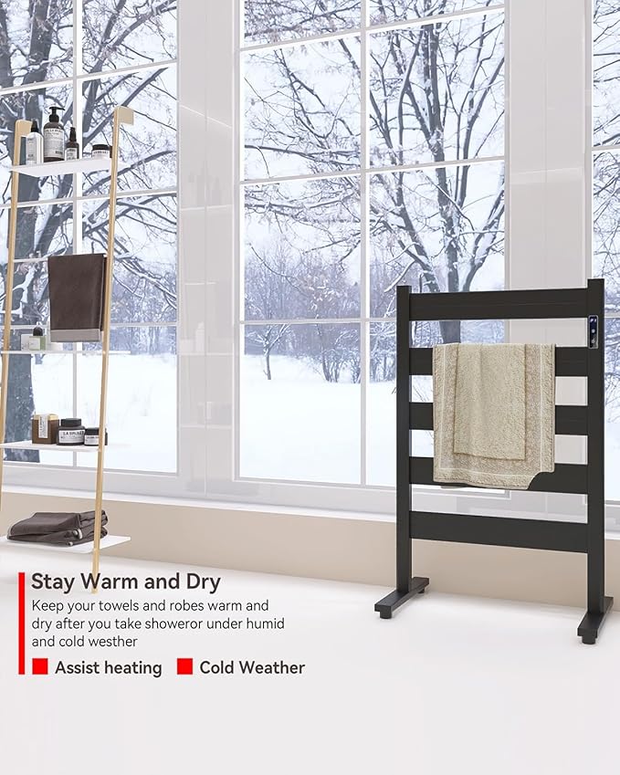Freestanding Towel Warmer – 5-Bar Heated Towel Rack - Image 4
