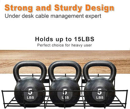 Under Desk Cable Management- 4 Pack Cord Organizer. Metal Wire Cable Management - Image 4