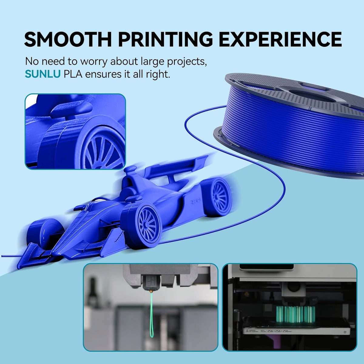 SUNLU PLA 3D Printer Filament, Oak & Coffee Brown, 2-Pack, 2KG Total