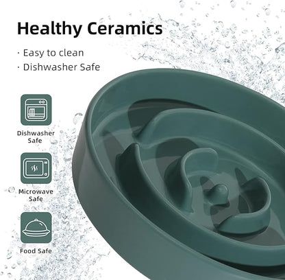 Ceramic 1.6 Cup Slow Feeder Dog Bowl - Image 6