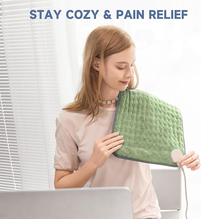 Electric Heating Pad for Pain Relief, Soft Heat Wrap for Neck, Moist/Dry Heat - Image 2