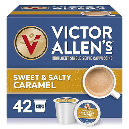 Victor Allen's Coffee Sweet and Salty Caramel Flavored Cappuccino Mix, Single by VictorAllensCoffee