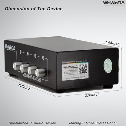 4-in 1-Out RCA 3.5mm AuxAudio Switch Box Audio Converter 4 Channels 1-in 4-Out - Image 6