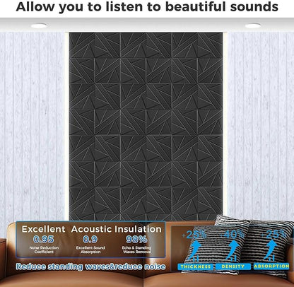 BSHEAD 12 Pack Large Fold Soundproof Wall Panels, 1.2lb/ft³ High Density - Image 3
