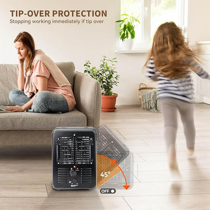 Milkhouse Space Heater, 1300W/1500W Electric Heater - Image 4