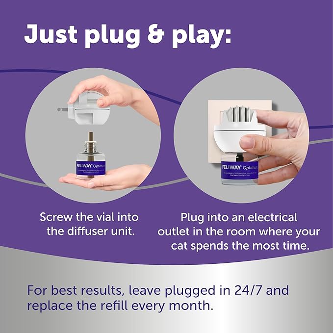 FELIWAY® Optimum 30 Day Cat Calming Plug In Pheromone Diffuser Starter Kit - Image 9