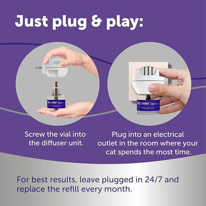 FELIWAY® Optimum 30 Day Cat Calming Plug In Pheromone Diffuser Starter Kit - Image 9