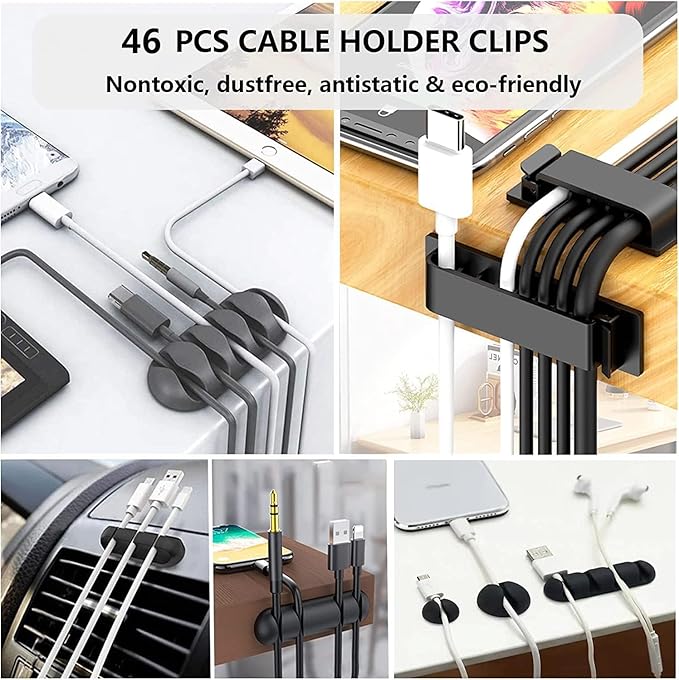 Cord Management Organizer Kit 4 Cable Sleeve split - Image 2