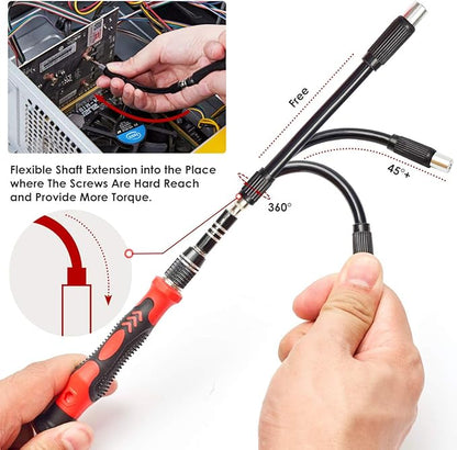 SHARDEN Precision Screwdriver Set, 122 in 1 Electronics Magnetic Repair Tool Kit - Image 4