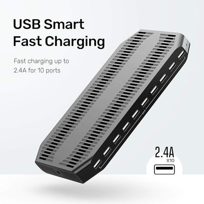 Unitek USB Charging Station, 10 USB Fast Ports Charge Docking Station and - Image 3