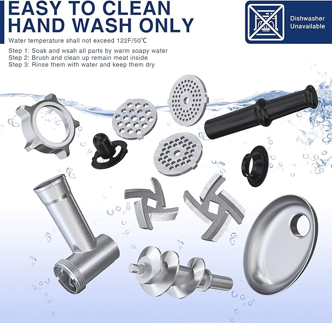 CHEFFANO Meat Grinder, 2600W Max Stainless Steel Meat Grinder Electric - Image 9