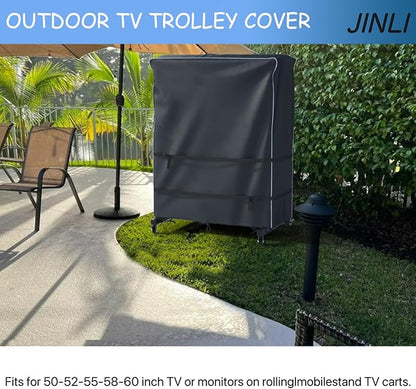 JINLI 55-60 inch outdoor TV trolley cover, courtyard TV cover, Oxford fabric - Image 5
