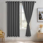 JIUZHEN Dark Grey Blackout Curtains by JIUZHEN