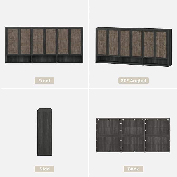 SICOTAS Rattan Shoe Storage Cabinet - Image 9