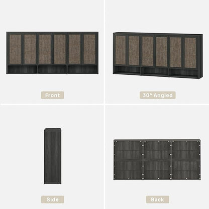 SICOTAS Rattan Shoe Storage Cabinet - Image 9