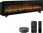 72 Inch WiFi-Enabled Recessed Electric Fireplace Inserts by Mystflame