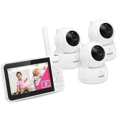 VTech Video Baby Monitor with 3 Cameras, Night Vision, 1000ft Range, - Image 13