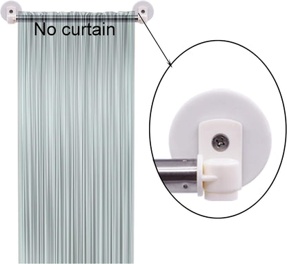 YYST Type A 39.5" Magnetic Curtain Cafe Sash Rod to Fit French Door, Panel Door,NO Marks (White-1)