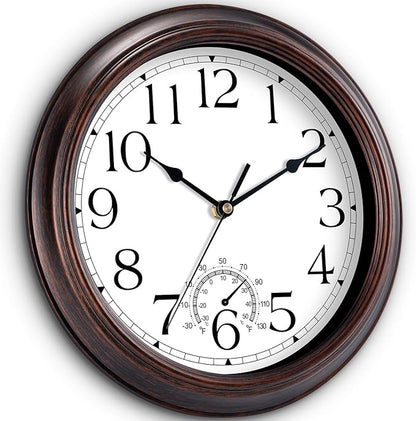 KECYET 12 Inch Outdoor Wall Clock - Image 2