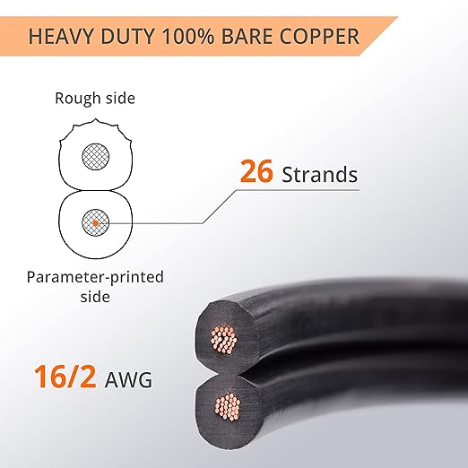 Wirefy 16/2 Low Voltage Landscape Wire 50 ft | Low Voltage Landscape Lighting - Image 2