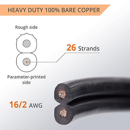 Wirefy 16/2 Low Voltage Landscape Wire 50 ft | Low Voltage Landscape Lighting - Image 2