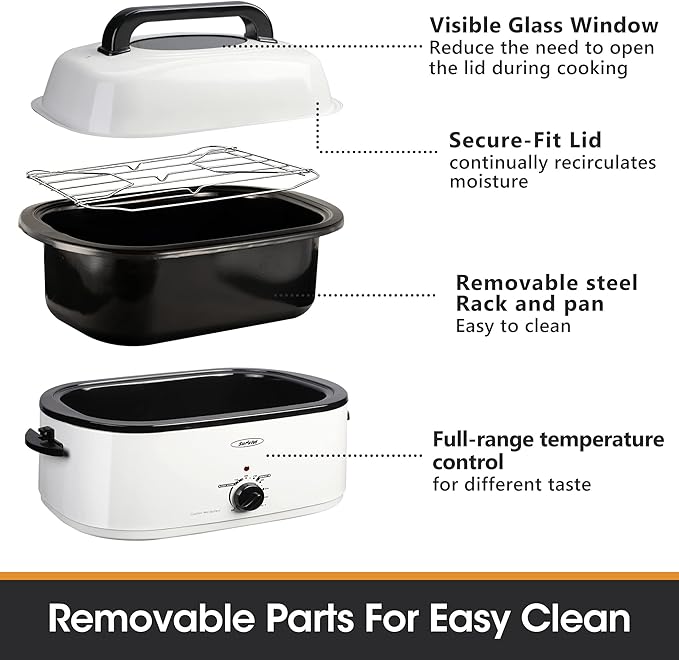 Sunvivi 26-Quart Roaster Oven, Electric Roaster Oven - Image 7