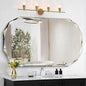 GLASHOM Frameless Bathroom Mirror, 30x48 inch Beveled Bathroom Mirror Wall by GLASHOM