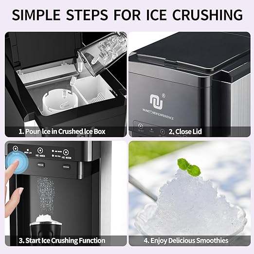 NUNET 3-in-1 Water Bottle Bottom-Loading Ice Dispenser Water Cooler Crusher - Image 6