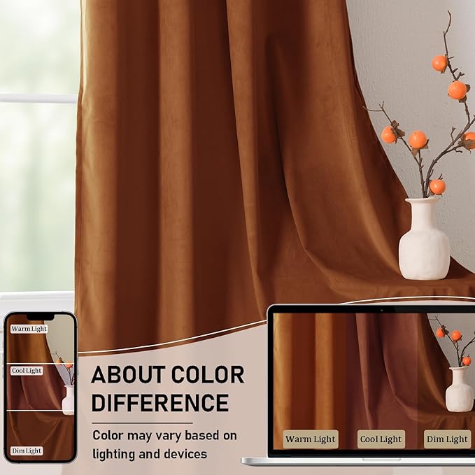 JIUZHEN Velvet Curtains for Bedroom - Image 4