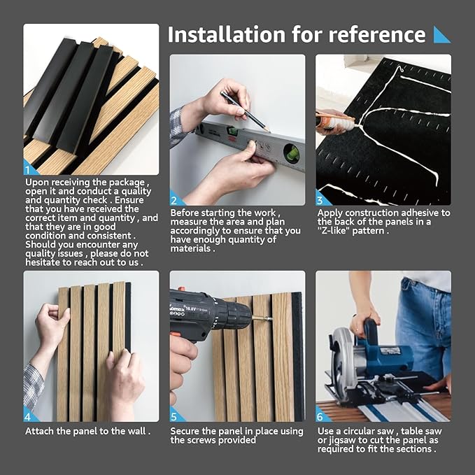 Art3d 4 Pack 47.2 x 23.6in. Wood Slat Acoustic Panels - Image 8