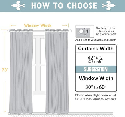 ChrisDowa Blackout Curtains 78 inches Long - Image 5