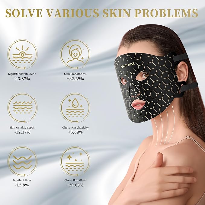 Red Light Therapy for Face & Neck, 7-1 Colors LED Light Therapy mask, - Image 2