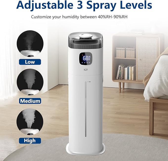 Large Humidifier for Bedroom, 9L/2.5Gallon Ultrasonic Cool Mist Humidifier - Image 3