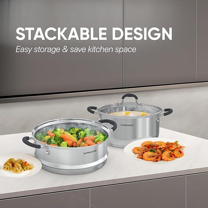 SUNHOUSE - 3.1 Quart Steamer Pots - Image 8