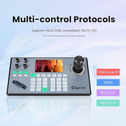 iuZee PTZ Camera Controller 4D Joystick PoE IP PTZ Keyboard - Image 7