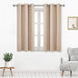 DWCN Beige Curtains for Bedroom, Thermal Blackout Curtain for Living Room by DWCN