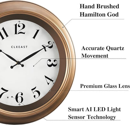 CLXEAST 18 Inch Glow in The Dark Wall Clocks - Image 3
